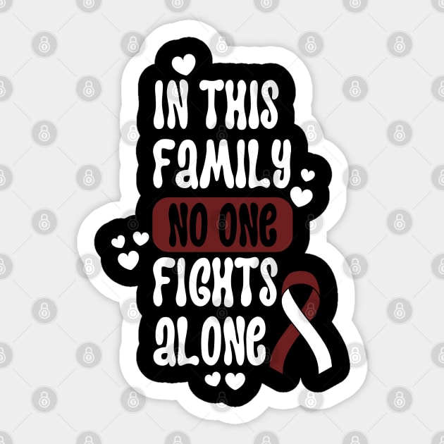 In This Family No One Fights Alone Sticker by oneduystore